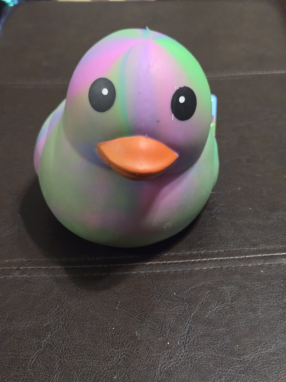 Tie Dye Duck Squishy - Green/Purple/Pink